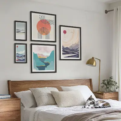 Abstrakte Berglandschaften Bilderset fürs Sofa