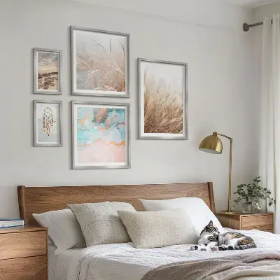 Modernes Wandbilder-Set mit natürlichen Boho-Ethno-Landschaften