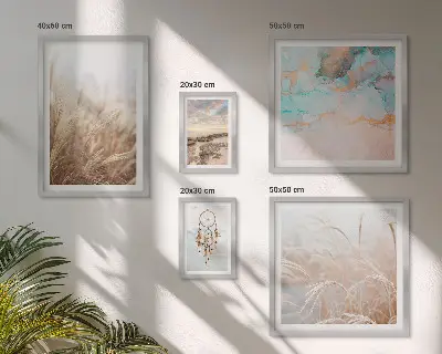 Modernes Wandbilder-Set mit natürlichen Boho-Ethno-Landschaften