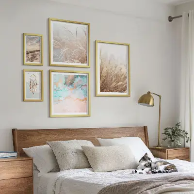 Modernes Wandbilder-Set mit natürlichen Boho-Ethno-Landschaften