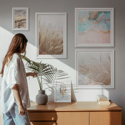 Modernes wandbilder-set Natürliche Boho-Ethno-Landschaften
