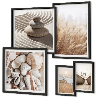 Bilderset fürs sofa Muscheln und Sand vom Meer