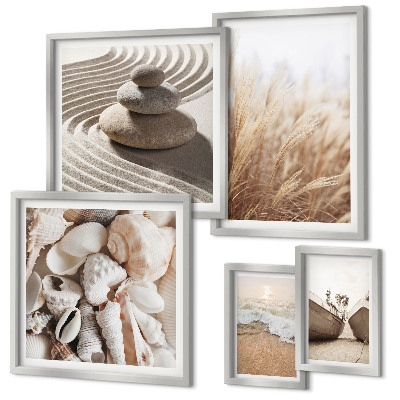 Bilderset fürs sofa Muscheln und Sand vom Meer