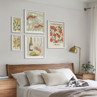 Bildergalerie-set für die wand Vintage-Obst- und Blumenmarkt
