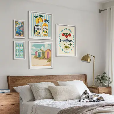 Wandbilder-Set Aromen der mediterranen Küche modernes Design