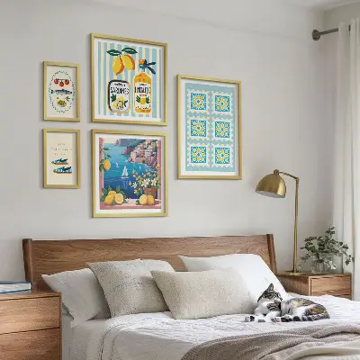 Bilderset fürs Sofa mit Motiven der italienischen Küche