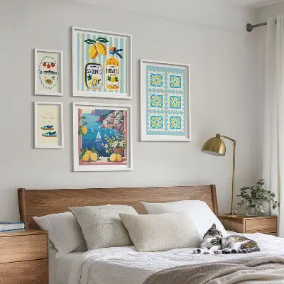 Bilderset fürs Sofa mit Motiven der italienischen Küche