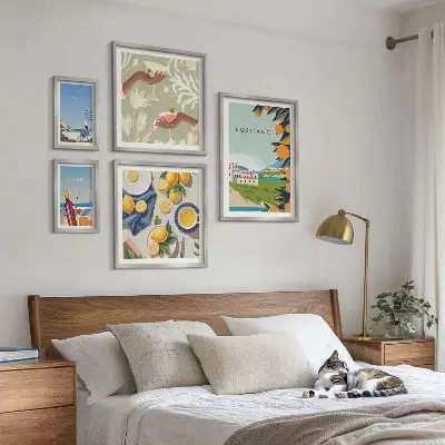 Modernes Wandbilderset mit Motiven aus dem Italienurlaub in Amalfi und Capri