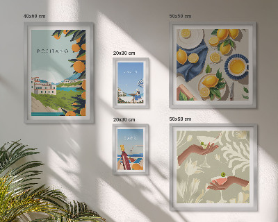 Modernes wandbilder-set Italienurlaub Amalfi Capri