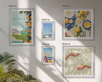 Modernes Wandbilderset mit Motiven aus dem Italienurlaub in Amalfi und Capri
