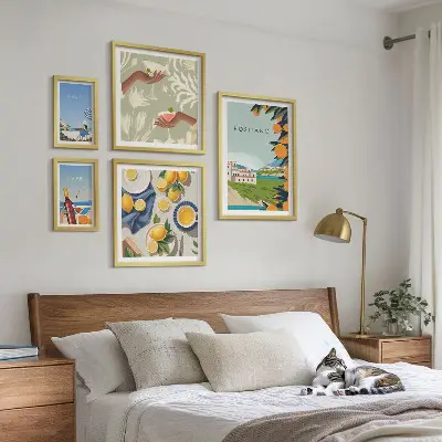 Modernes Wandbilderset mit Motiven aus dem Italienurlaub in Amalfi und Capri