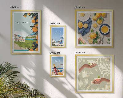Modernes wandbilder-set Italienurlaub Amalfi Capri