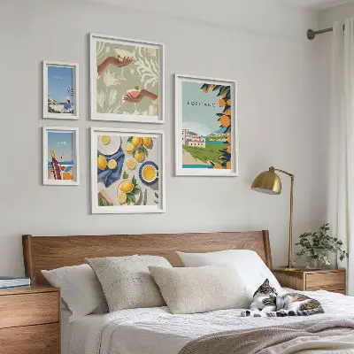 Modernes Wandbilderset mit Motiven aus dem Italienurlaub in Amalfi und Capri