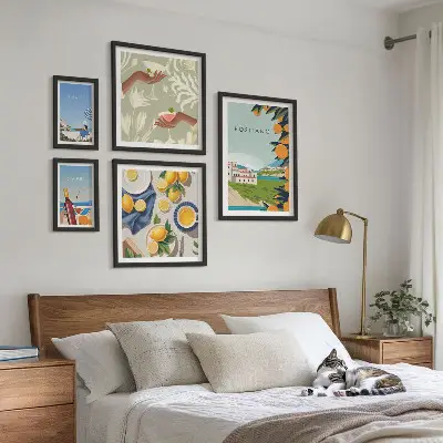 Modernes Wandbilderset mit Motiven aus dem Italienurlaub in Amalfi und Capri