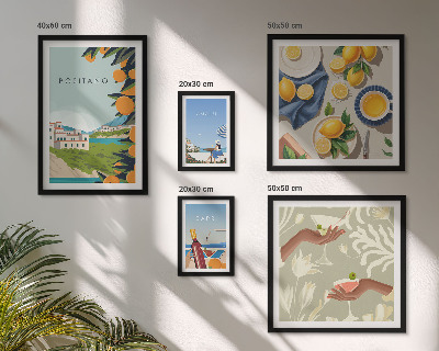 Modernes wandbilder-set Italienurlaub Amalfi Capri