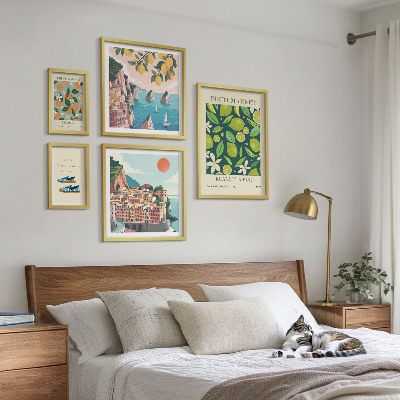 Modernes wandbilder-set Tropischer Früchteurlaub