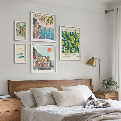 Modernes wandbilder-set Tropischer Früchteurlaub