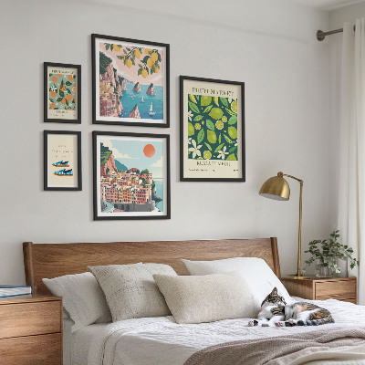 Modernes wandbilder-set Tropischer Früchteurlaub