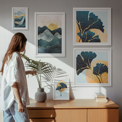 Bildergalerie-set für die wand Stilvolle Bergpflanzenlandschaften
