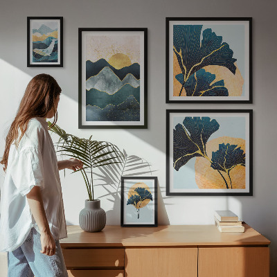 Bildergalerie-set für die wand Stilvolle Bergpflanzenlandschaften