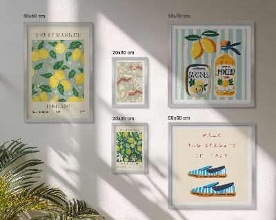 Bilderset fürs sofa Fruchtige Vintage-Inspirationen