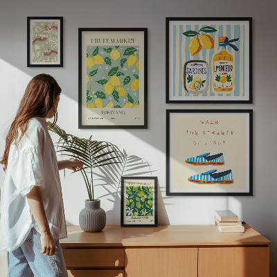 Bilderset fürs sofa Fruchtige Vintage-Inspirationen