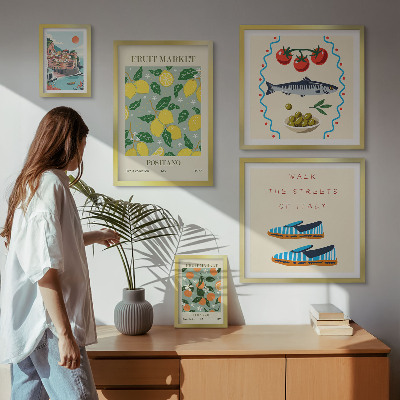 Bildergalerie-set für die wand Früchtesammlung aus Italien