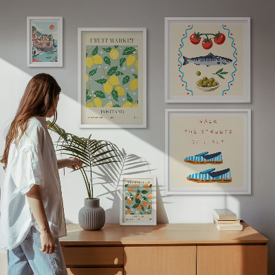 Bildergalerie-set für die wand Früchtesammlung aus Italien