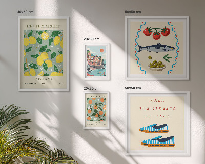Bildergalerie-set für die wand Früchtesammlung aus Italien
