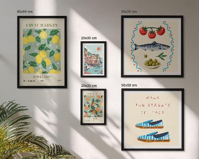 Bildergalerie-set für die wand Früchtesammlung aus Italien