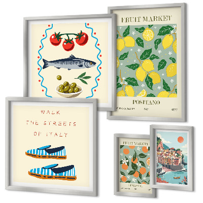 Bildergalerie-set für die wand Früchtesammlung aus Italien