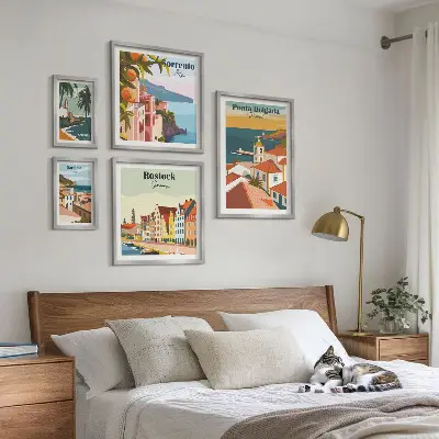 Bilderset Europäische Stadtlandschaften für das Sofa