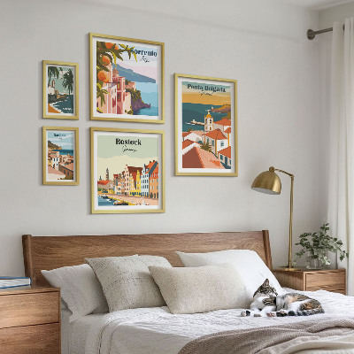 Bilderset fürs sofa Europäische Stadtlandschaften