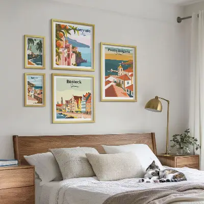 Bilderset Europäische Stadtlandschaften für das Sofa