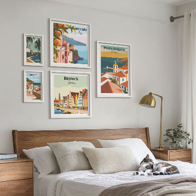 Bilderset fürs sofa Europäische Stadtlandschaften