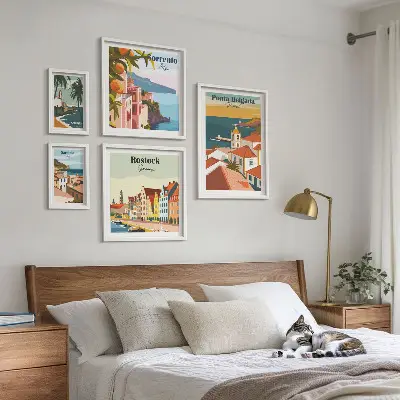 Bilderset Europäische Stadtlandschaften für das Sofa