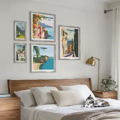 Bildergalerie-Set für die Wand mit malerischen italienischen Städten