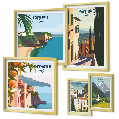 Bildergalerie-set für die wand Malerische italienische Städte
