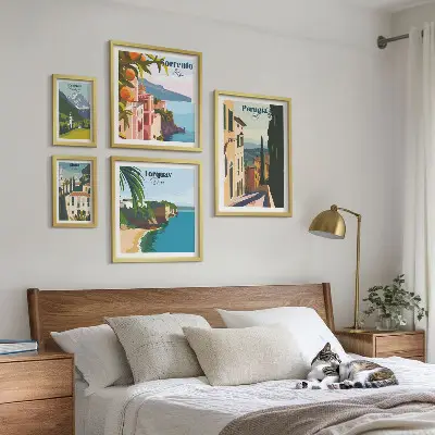 Bildergalerie-Set für die Wand mit malerischen italienischen Städten