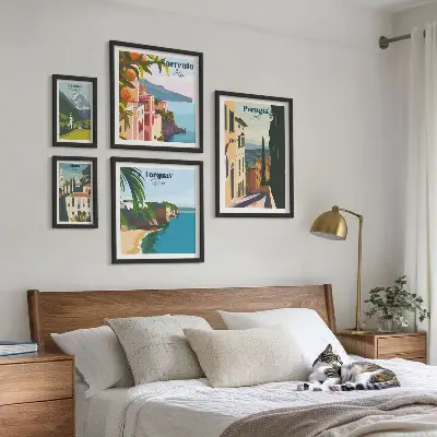 Bildergalerie-Set für die Wand mit malerischen italienischen Städten