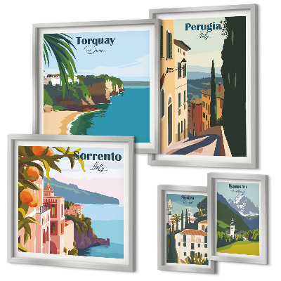 Bildergalerie-set für die wand Malerische italienische Städte