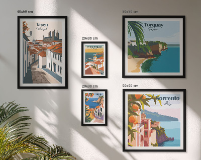 Modernes wandbilder-set Malerische Städte Europas