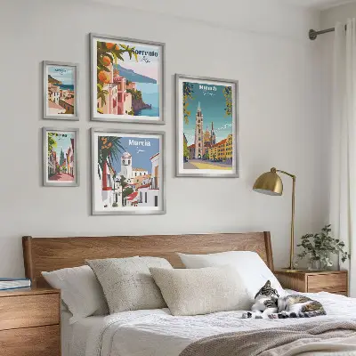 Bildergalerie-Set für die Wand mit Motiven europäischer Städte