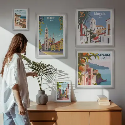 Bildergalerie-Set für die Wand mit Motiven europäischer Städte