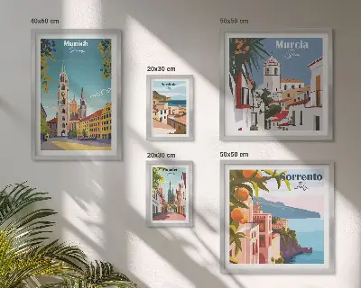 Bildergalerie-Set für die Wand mit Motiven europäischer Städte