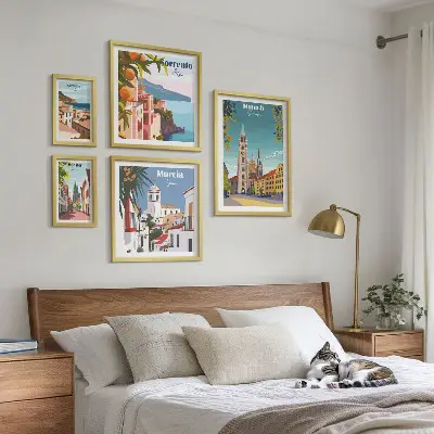 Bildergalerie-Set für die Wand mit Motiven europäischer Städte