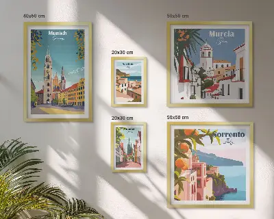 Bildergalerie-Set für die Wand mit Motiven europäischer Städte