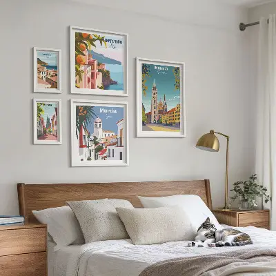 Bildergalerie-Set für die Wand mit Motiven europäischer Städte