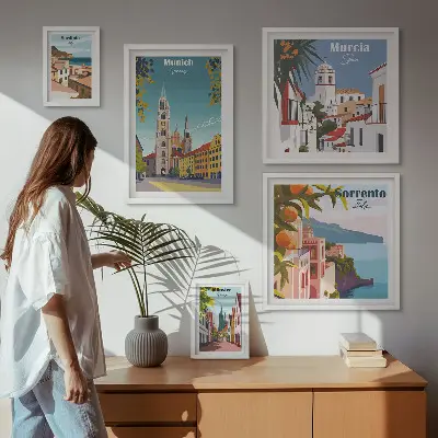 Bildergalerie-Set für die Wand mit Motiven europäischer Städte