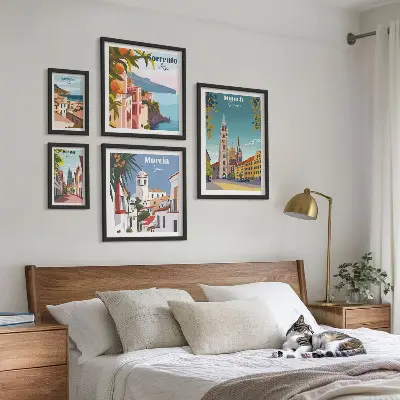 Bildergalerie-Set für die Wand mit Motiven europäischer Städte